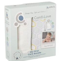 CuddleCo - Zestaw kocyków bambusowych Comfi-Love - plaster miodu pastelowy