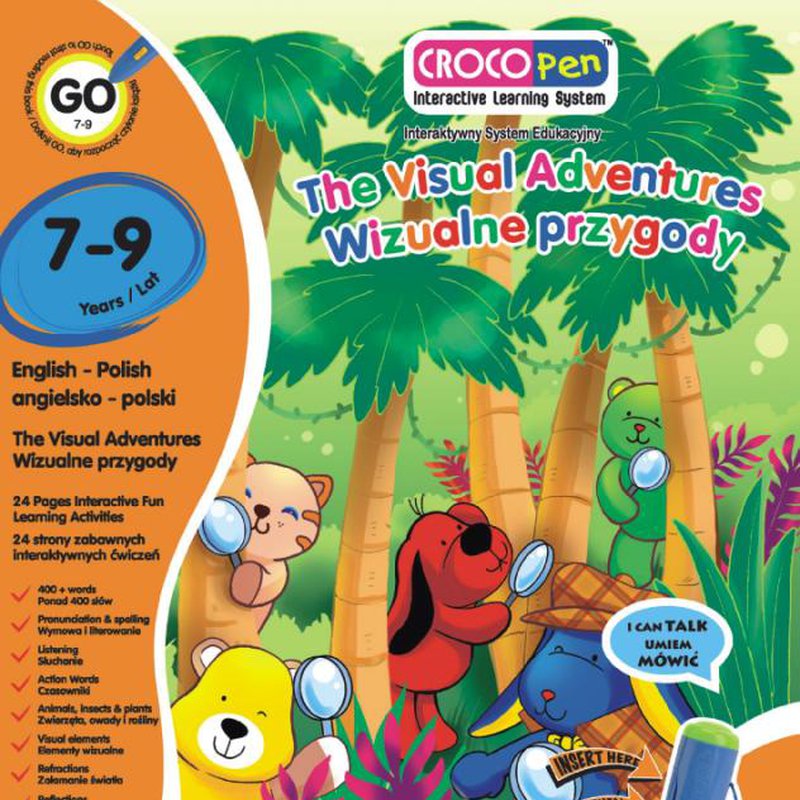 CROCOlearn - Interaktywna Książka z serii Crocopen -  Wizualne Przygody 7-9 lat