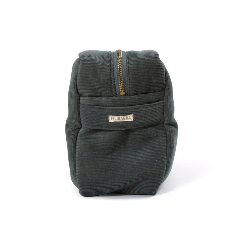 Filibabba Kosmetyczka duża Sztruks Pine Green FILIBABBA