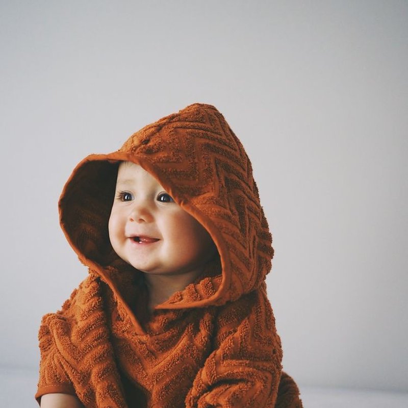 Filibabba Poncho Zigzag Rust FILIBABBA