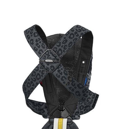 BABYBJORN MINI 3D Mesh – nosidełko, Antracytowy/Leopard