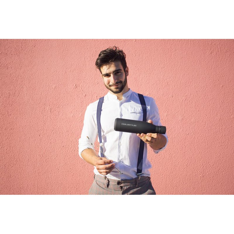 COOLBOTTLES - Cool Bottles Zakrętka 260-350-500 ml Mono Black