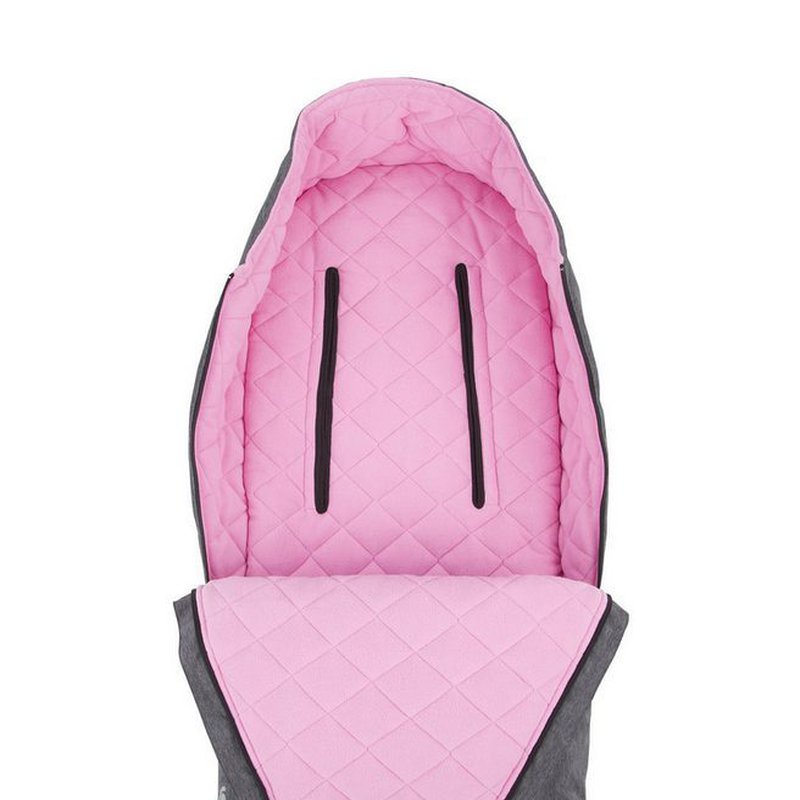 CuddleCo - Śpiworek wodoodporny Comfi-Extreme - szary melange/różowy