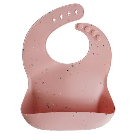 Mushie - śliniak silikonowy Powder Pink Confetti mushie