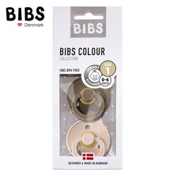BIBS 2-PACK S BLUSH & DARK OAK Smoczek Uspokajający kauczuk Hevea