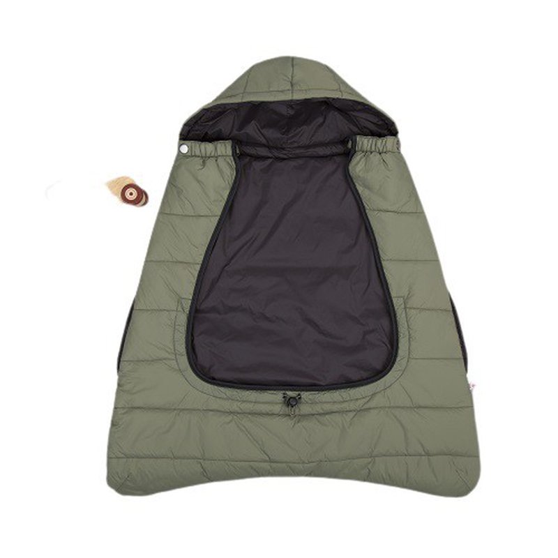 CuddleCo - Śpiworek do nosidełka/wózka/fotelika 3w1 Comfi-Cape - khaki/czarny