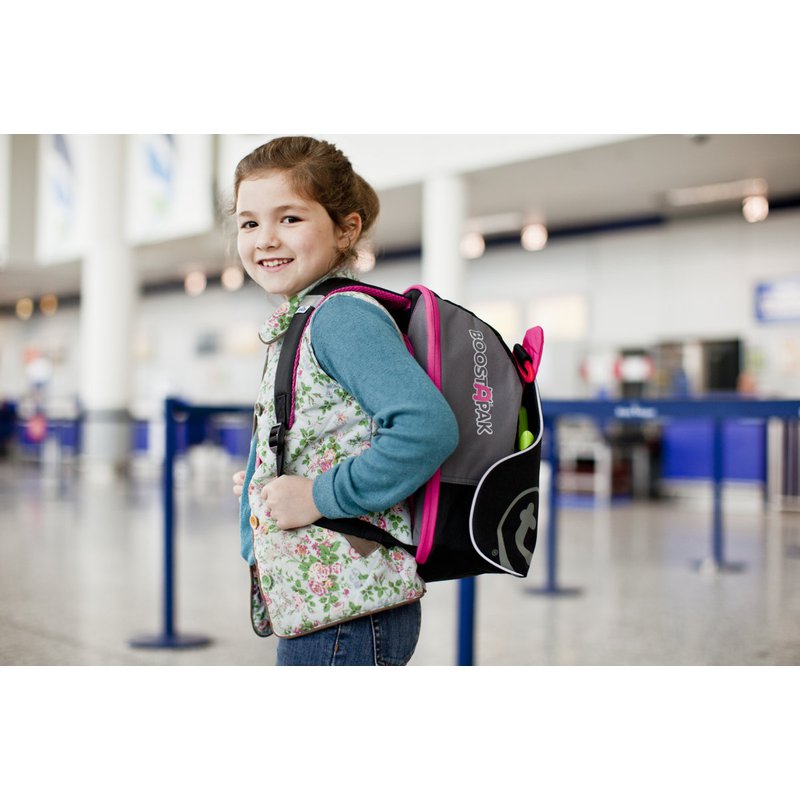 Trunki - Podstawka podwyższająca i plecak 2w1 - różowy