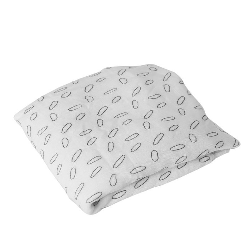 ToTs - Kocyk bambusowy dla dziecka 3-warstwowy 100x100 cm - Liście