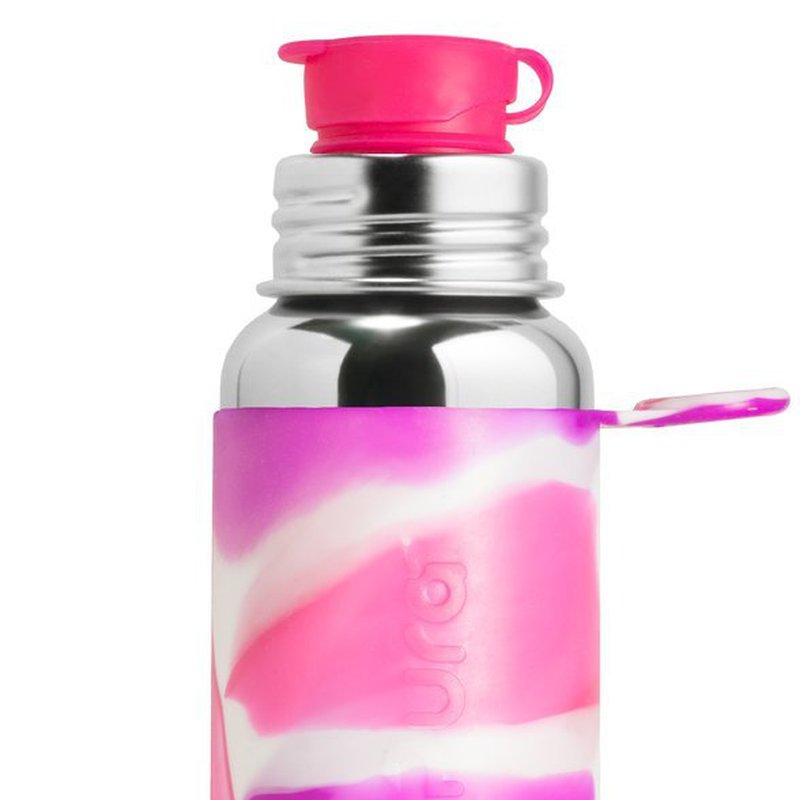 Butelka stalowa Big Mouth® Sport 550 ml, różowa swirl, Pura