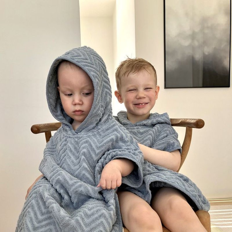 Filibabba Poncho Zigzag Powder Blue FILIBABBA