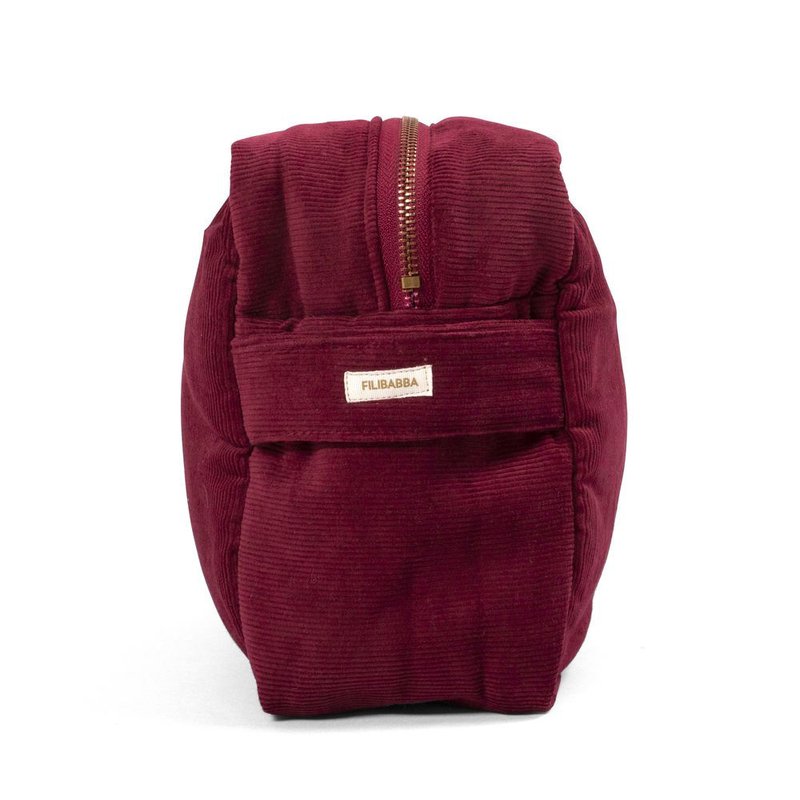 Filibabba Kosmetyczka duża Sztruks Deeply Red FILIBABBA