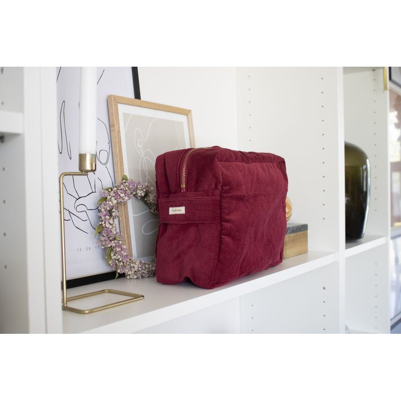 Filibabba Kosmetyczka duża Sztruks Deeply Red FILIBABBA