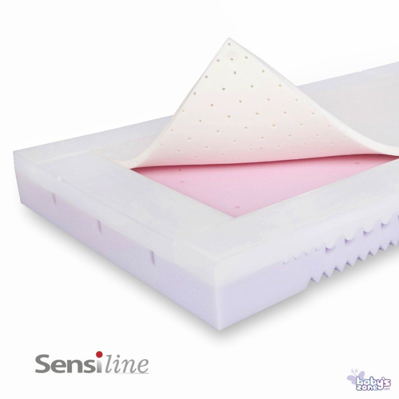 Babys Zone - Materac do łóżeczka SensiLine VIENA LATEX 120x60 + pokrowiec Sensi