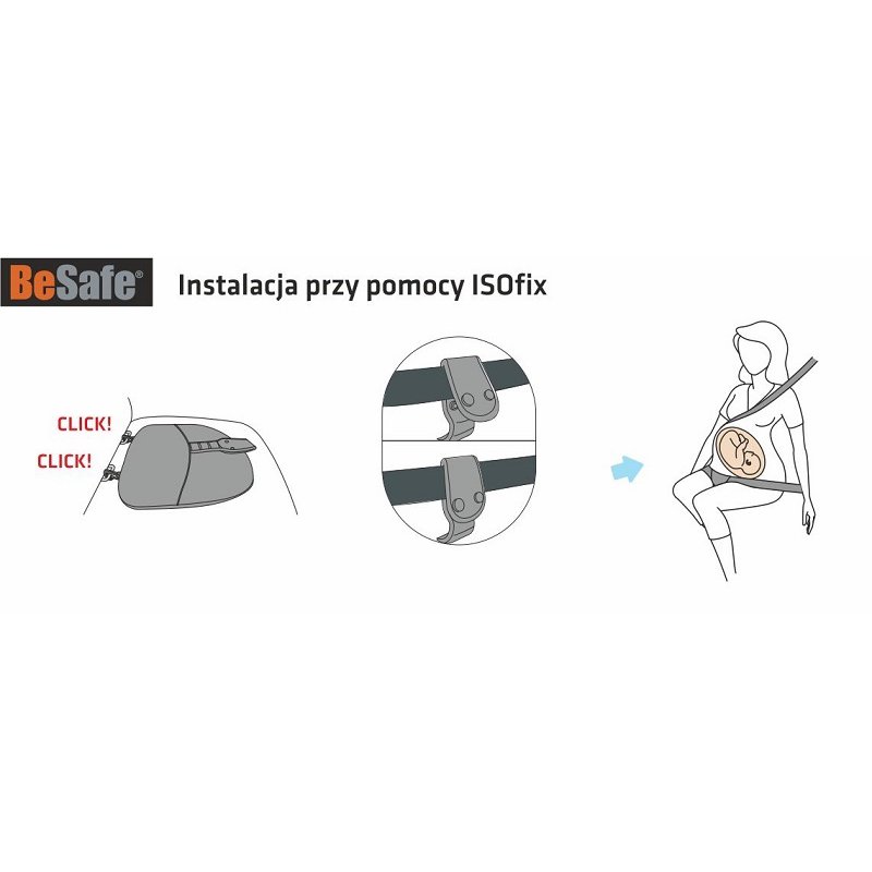 BeSafe akcesoria - Adapter BeSafe iZi fix do pasów bezpieczeństwa dla kobiet w ciąży