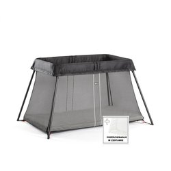 BABYBJORN - łóżeczko turystyczne LIGHT - czarny + prześcieradło