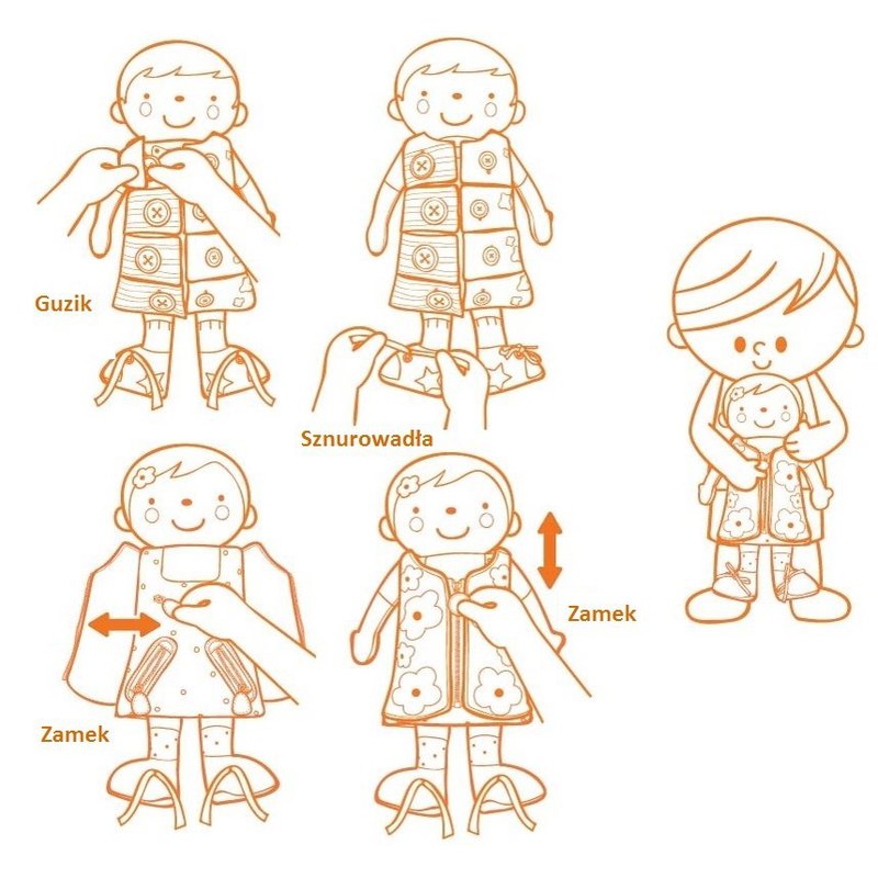 K's Kids Training2s - Lalka do ubierania 2 w 1