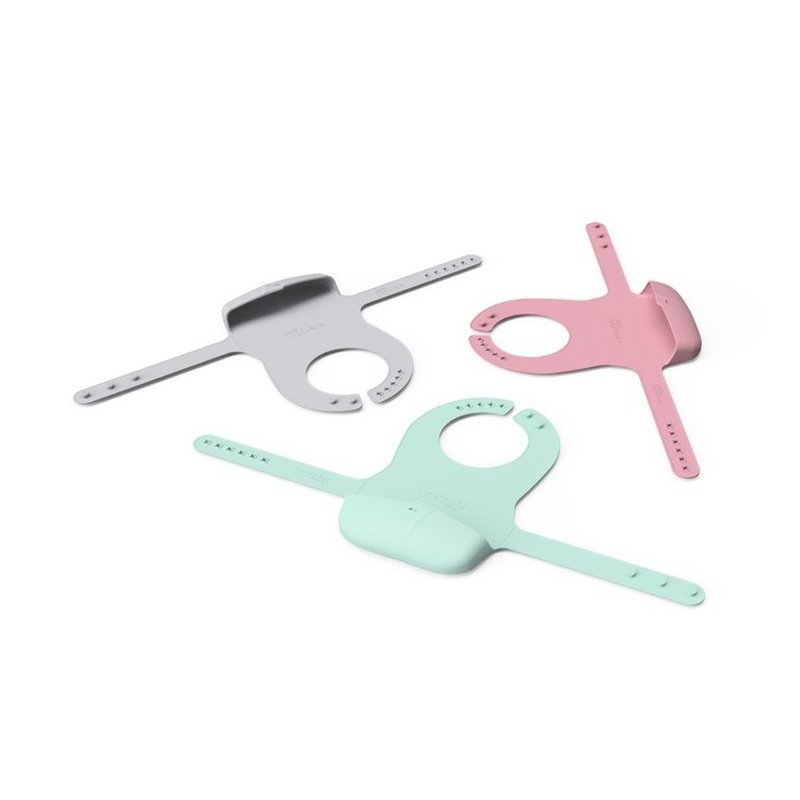 Śliniak silikonowy z kieszonką, różowy, Everyday Baby