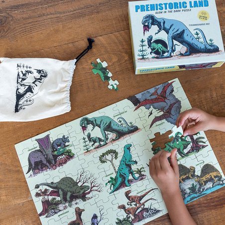 Puzzle świecące w ciemności 100 el., Dinozaury, Rex London