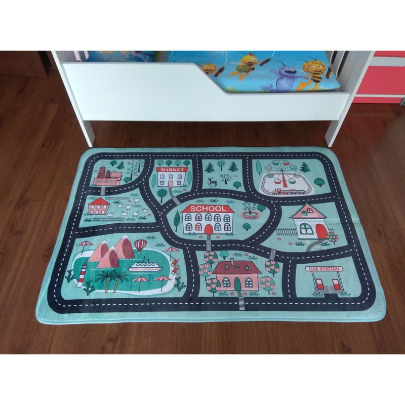 MARKO - Dywan dla dzieci ultra miękki 100x150 Miasto
