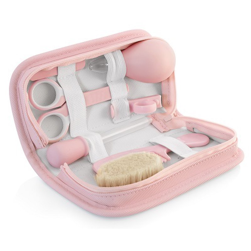 Miniland - Zestaw do pielęgnacji dziecka Azure-Rose (7 produktów) - różowy