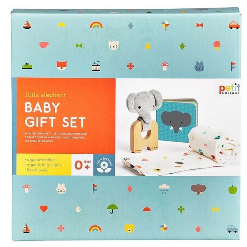 Petit Collage Zestaw Dla Noworodka Słonik