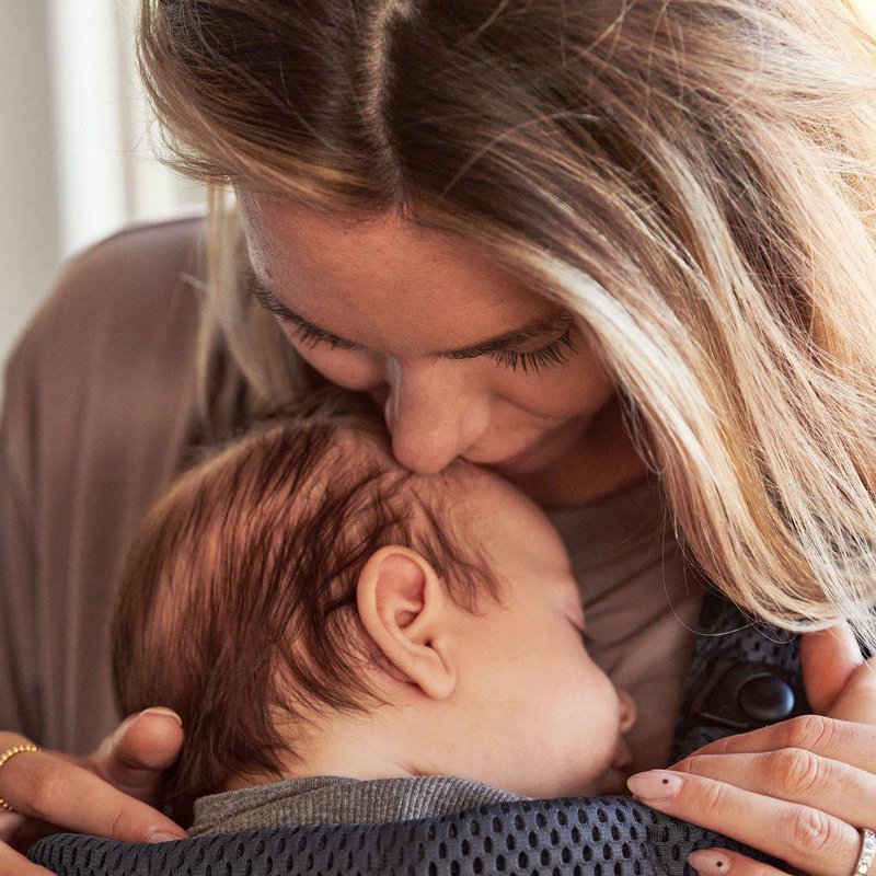 BABYBJORN - leżaczek BLISS MESH - Antracytowy/Leopard + MINI 3D Mesh – nosidełko, Antracytowy/Leopard