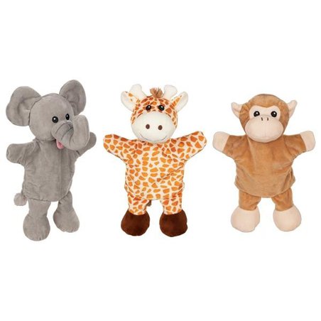Goki - Pacynki z nóżkami - żyrafa, małpka, słoń