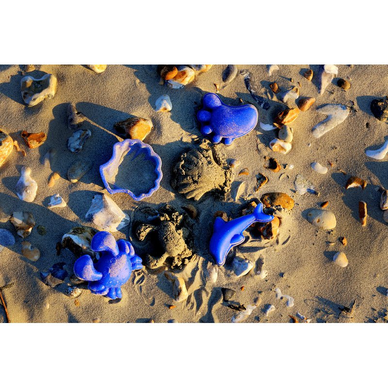 Funkit world - Silikonowe Foremki do piasku 4 szt. Scrunch - Ciemny Zielony