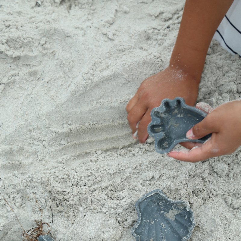 Funkit world - Silikonowe Foremki do piasku 4 szt. Scrunch - Ciemny Zielony