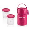 Miniland - Pojemniki hermetyczne z opakowaniem izotermicznym - różowe 2 x 250ml