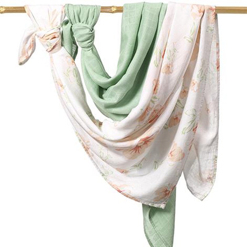 BABYONO - 537/03 Otulacze z muślinu bambusowego (dwupak)