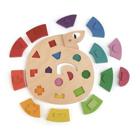 Drewniana zabawka - Kolorowy wąż, kolory i kształty, Tender Leaf Toys tender leaf toys
