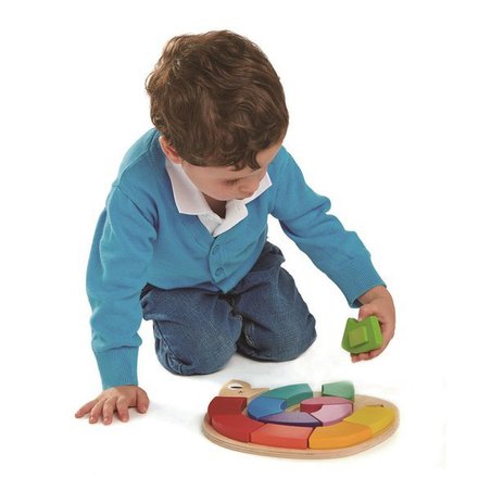 Drewniana zabawka - Kolorowy wąż, kolory i kształty, Tender Leaf Toys tender leaf toys