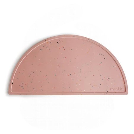 Mushie - Podkładka silikonowa na stół Powder Pink Confetti mushie