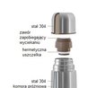 Miniland - Termos stalowy próżniowy 500ml - srebrny Miniland - Termos stalowy próżniowy 500ml - srebrny