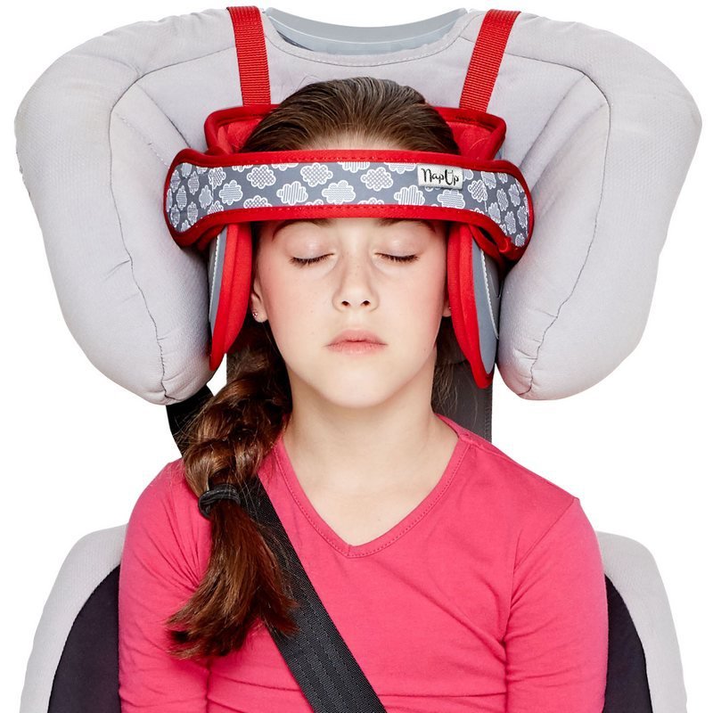 NapUp - Opaska podtrzymująca głowę w foteliku samochodowym - czerwona