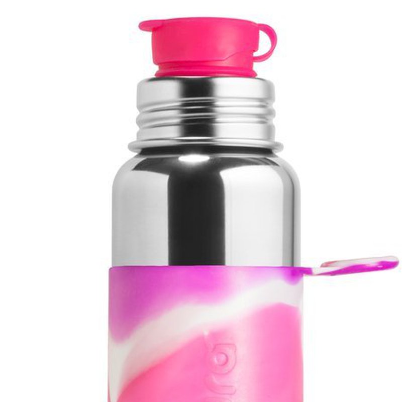 Butelka stalowa 850 ml, Big Mouth® Sport Pink Swirl, Pura