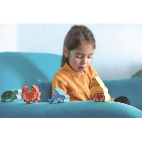 Drewniane figurki do zabawy - zwierzęta morskie, Tender Leaf Toys tender leaf toys Drewniane figurki do zabawy - zwierzęta morskie, Tender Leaf Toys tender leaf toys