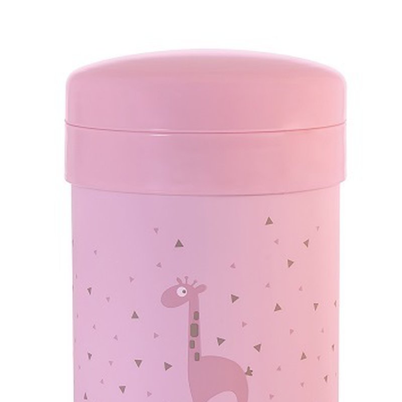 Miniland - Termos z 2 pojemnikami hermetycznymi na jedzenie Azure-Rose - różowy