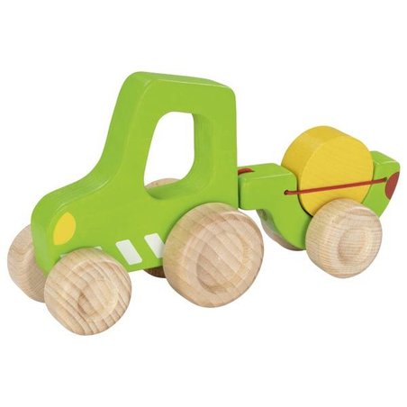 Goki - Zielony traktor z przyczepką