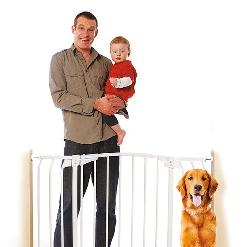Dreambaby - Bramka bezpieczeństwa Chelsea- szeroka (W: 97-106cm x H: 75cm) - biała