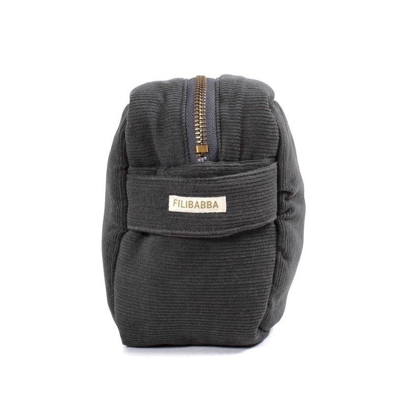 Filibabba Kosmetyczka mała Sztruks Stone Grey FILIBABBA