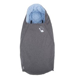 CuddleCo - Śpiworek wodoodporny Comfi-Extreme - szary melange/niebieski