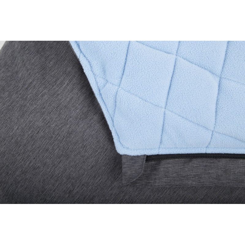 CuddleCo - Śpiworek wodoodporny Comfi-Extreme - szary melange/niebieski