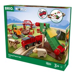 BRIO World Kolejka Drewniana Farma 30el.