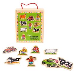 Bigjigs - Magnesy na lodówkę Farma 20szt