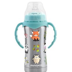 Miniland - Butelka termiczna ze stali nierdzewnej ze smoczkiem 180ml