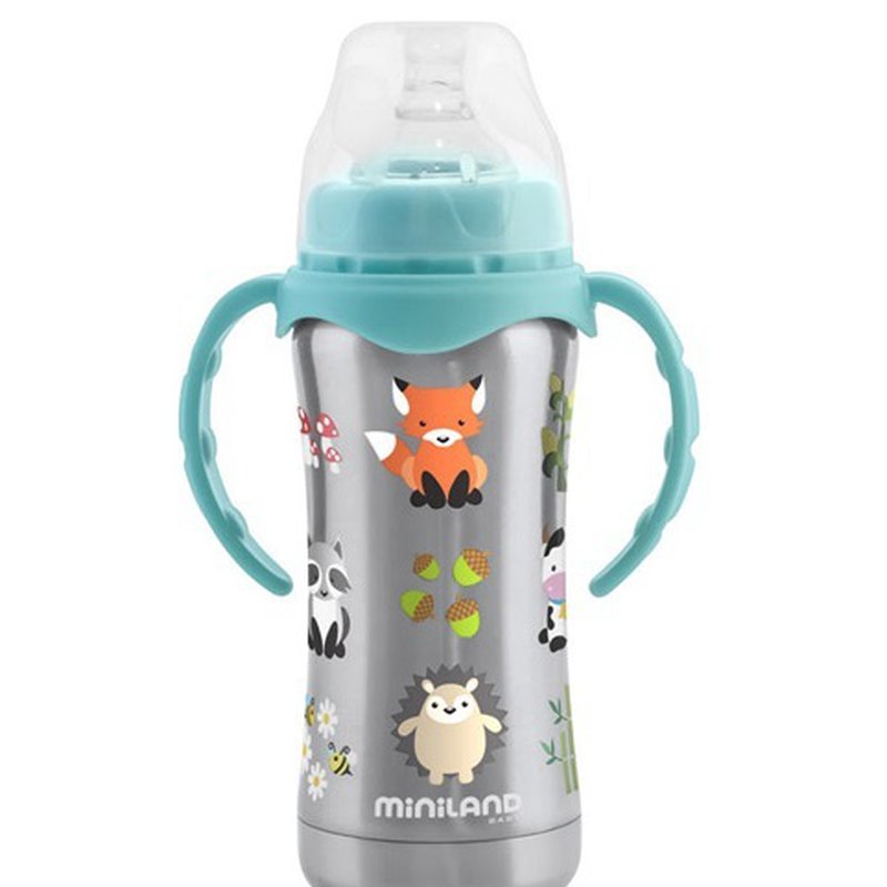 Miniland - Butelka termiczna ze stali nierdzewnej ze smoczkiem 180ml