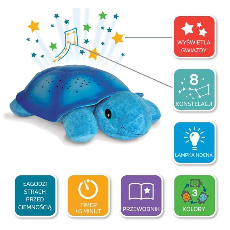 Cloud b&#174;Twilight Turtle&#8482; - Blue - Żółw - niebieski - Lampka Cloud B