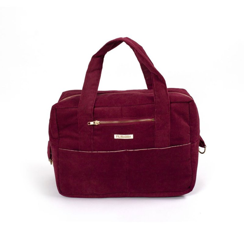 Filibabba Torba Nursing bag Sztruks Deeply Red FILIBABBA